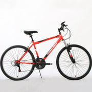 Dinling Youth/Adult Mountain Bike, 26 inch Wheels 21 Speed Red Mountain-Bicycles for Men and Women