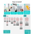 thumbnail image 7 of Window Privacy Film Pink Gray Ombre Stained Glass Window Film Decorative Sun Block Window Cover Black Hockey Sticks Minimalist Style Window Clings Static Adhesive Sticker for Bathroom 19.6"x39.3", 7 of 7