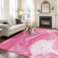 thumbnail image 2 of 5x7 Area Rugs for Living Room, Pink Marble Non Slip Area Rugs for Kitchen Bedroom Entryway, Modern Ombre Abstract Fluid Aesthetic Art Washable Carpet Runner Rug Floor Mats for Bedroom Home Decor, 2 of 8