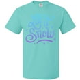 thumbnail image 3 of Inktastic Winter Let It Snow Lettering in Blue with Snowflakes T-Shirt, 3 of 5