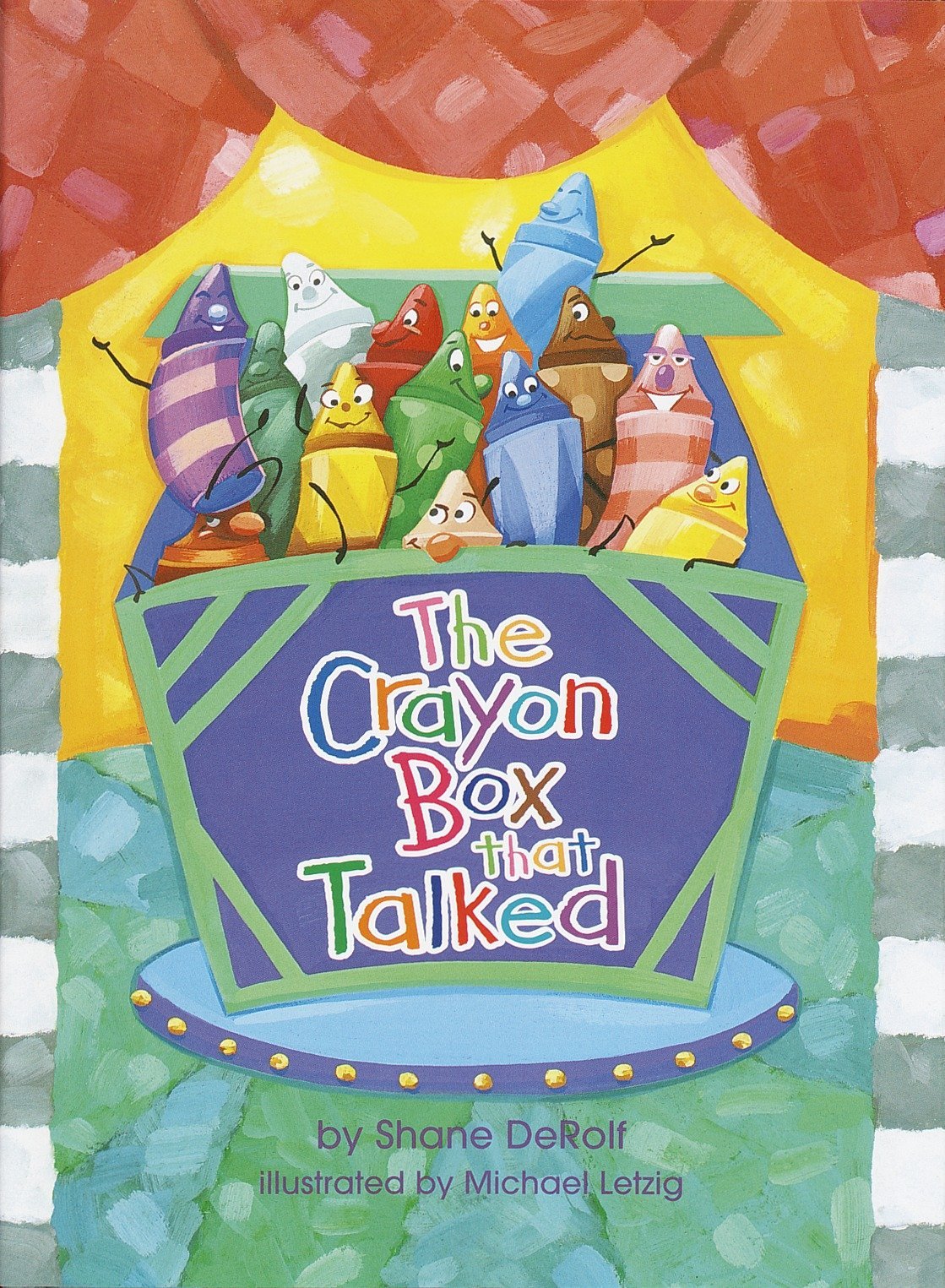 The Crayon Box That Talked by Shane Derolf Friendshp Book and a Red Plush Crayon Gift Set