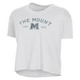 thumbnail image 2 of Women's Alternative Apparel  White Mount St. Mary's Mountaineers Retro Jersey Headliner Cropped T-Shirt, 2 of 3