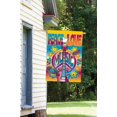 thumbnail image 3 of Peace Love Symbol Guitar Dove Music and Art Fair House Flag 28" x 40" Double Sided Polyester Welcome Large Yard Garden Flag Banners for Patio Lawn Home Outdoor Decor, 3 of 6