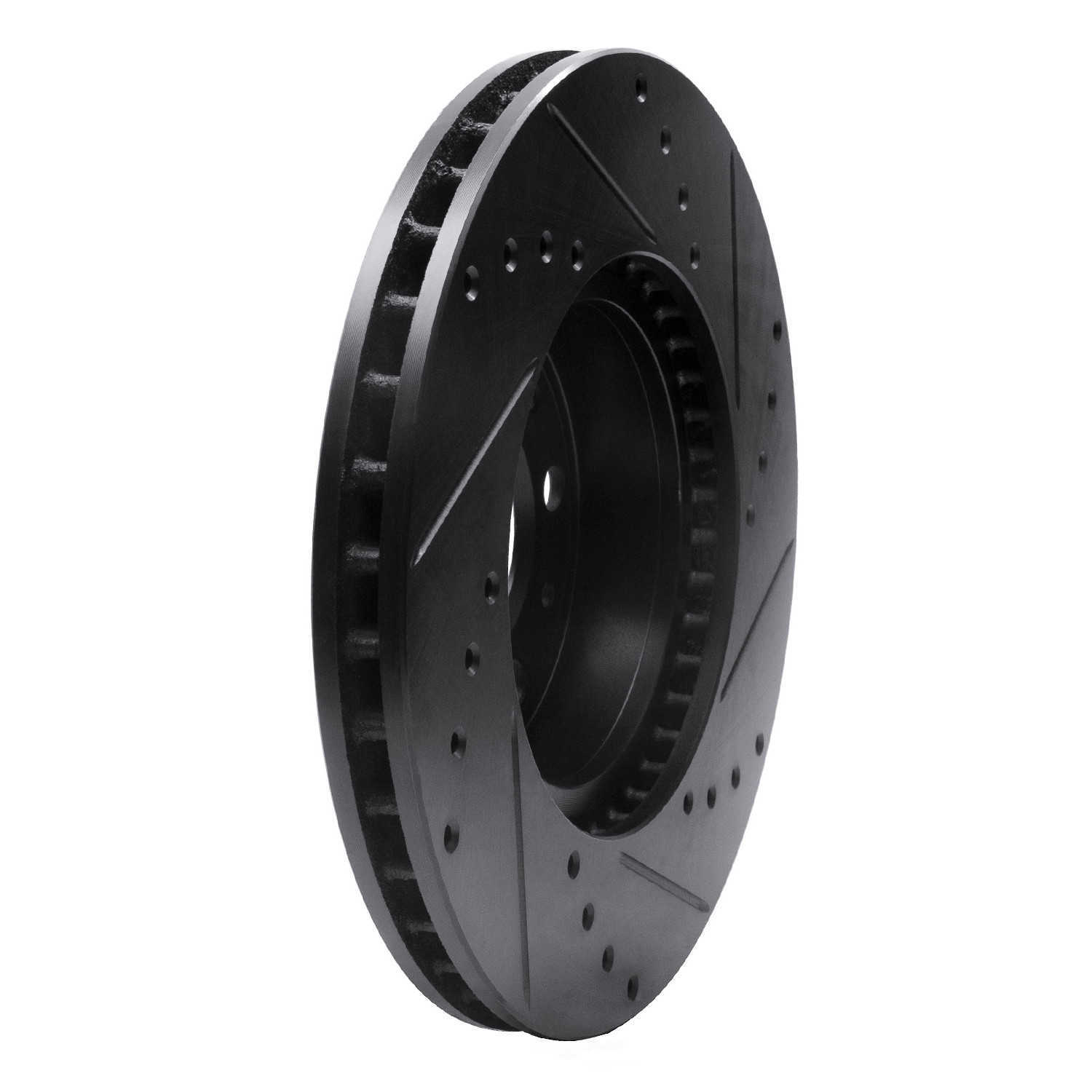 Dynamic Friction Company 633-27015L DFC Brake Rotor - Drilled And Slotted - Black