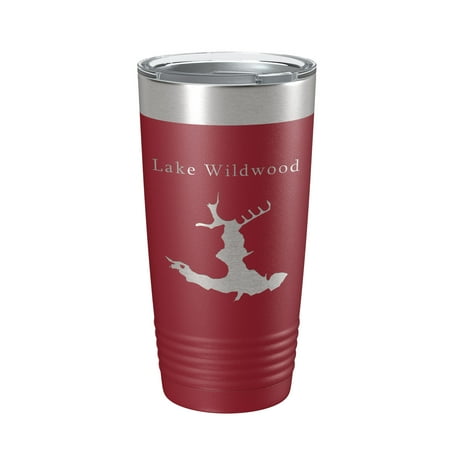

Lake Wildwood Map Tumbler Travel Mug Insulated Laser Engraved Coffee Cup Georgia 20 oz Maroon