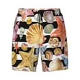 thumbnail image 4 of Lsque Mens Swim Trunks Sea Shell Pattern - Bathing Suit Compression Liner - Beach Swim Shorts Swimwear - (S-3XL) - Stretch Quick Dry -3X-Large, 4 of 9