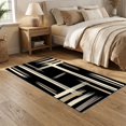 thumbnail image 2 of ODIKA 5'x7' Ultra-Soft Area Rug, Alfombras Bold Vertical Motif Minimalist Decorative Para Habitacion None Washable, Bare feet friendly, Silk-Touch for Bedroom Home office, 2 of 7