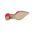 thumbnail image 6 of BLISSFUL STEP Women's High Block Heels Pointed Toe Ankle Strap Dress Shoes​ Red 7, 6 of 8