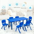 thumbnail image 5 of Topbuy 6-Piece Plastic Kids Chair Modern Stackable Learning Chairs Blue, 5 of 9