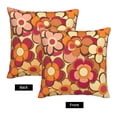 thumbnail image 3 of Multi-Size Linen Sofa Pillow Cover Invisible Zipper Open And Close Strong Use For Sofa Chair Garden Sofa Car Retro Groovy Flowers Pattern (13) 18"X18", 3 of 7