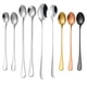 thumbnail image 5 of Monstrate Cucharas de mango largo de acero inoxidable, bonita cucharadita de café, mezcla para beber, postre, cuchara para helado, accesorios de Mostrada tipo 4, 5 of 6