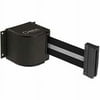 Lavi Industries 50-3015WB-18-SB Wall Mount 18 ft. Retractable Belt Barrier, Black with Silver Stripe