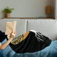 thumbnail image 3 of Yin Yang Soft Flannel Fleece Throw Blanket, Contrast Tree of Life with Abstract Roots in Harmony with Yin Yang Print, Cozy Plush for Indoor and Outdoor Use, 50" x 60", Multicolor, by Ambesonne, 3 of 5
