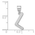 thumbnail image 4 of Diamond2Deal 14K Pendentif Initiale Lettre L en Or Blanc pour Femmes, 4 of 6