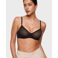 thumbnail image 6 of Women's Sheer Demi Balconette Bra Sexy Mesh Unlined Underwire See Through Demi Bras, 6 of 6