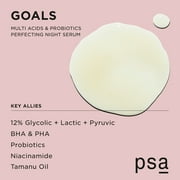 PSA Goals Multi Acids & Probiotics Perfecting Night Serum 1oz/30ml