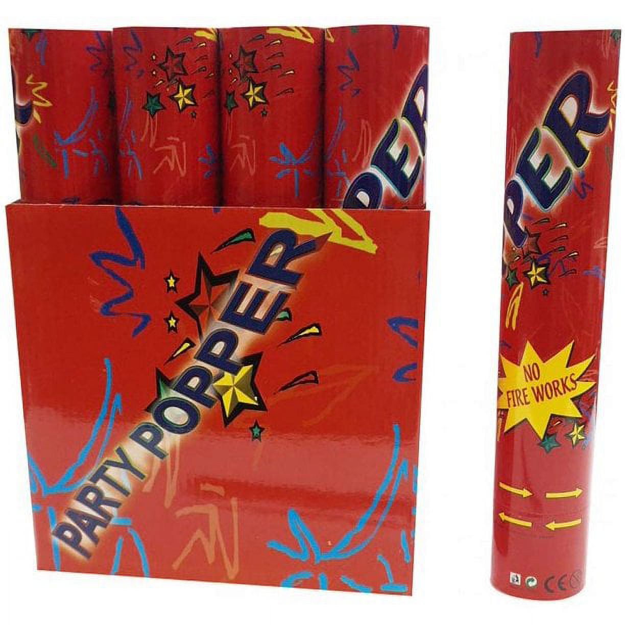 Toysery 12 Pack Confetti Cannons - Multicolor Compressed 12-inch Large Party Poppers for Birthdays, Weddings, Indoor or Outdoor Parties, Christmas Eve, and New Year Celebrations Toysery 12 Pack Confetti Cannons - Multicolor Compressed 12-inch Large Party Poppers for Birthdays, Weddings, Indoor or Outdoor Parties, Christmas Eve, and New Year Celebrations