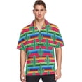 thumbnail image 2 of Camisas hawaianas con estampado 3D de cactus y manga corta para hombre, camisas playeras hawaianas informales con botones, blusas y camisas extragrandes para hombre, 2 of 5