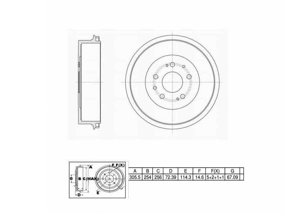 Winstop Brake Drum, Rear WS235668, Toyota Pickup 1988-1984