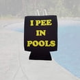thumbnail image 2 of I Pee in Pools - Funny - Black and Yellow Beer Can Cooler, 2 of 2