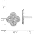 thumbnail image 2 of 14k White Gold Diamond Quatrefoil Design Post Earrings XE3079WA, 2 of 2