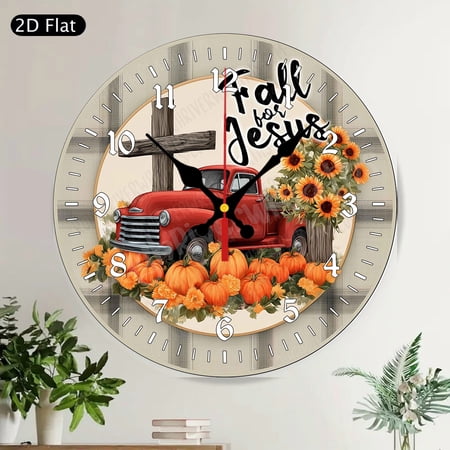 The Good Shepherd Jesus Lamb Religious Watercolor Round Wall Clock Silent Home Decor