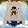 thumbnail image 1 of Chandails Grande Taille pour Femmes 2025 Imprimé Graphique Tendance Manches Longues Col Rond Tricot Automne Décontracté Coupe Ample, 1 of 1