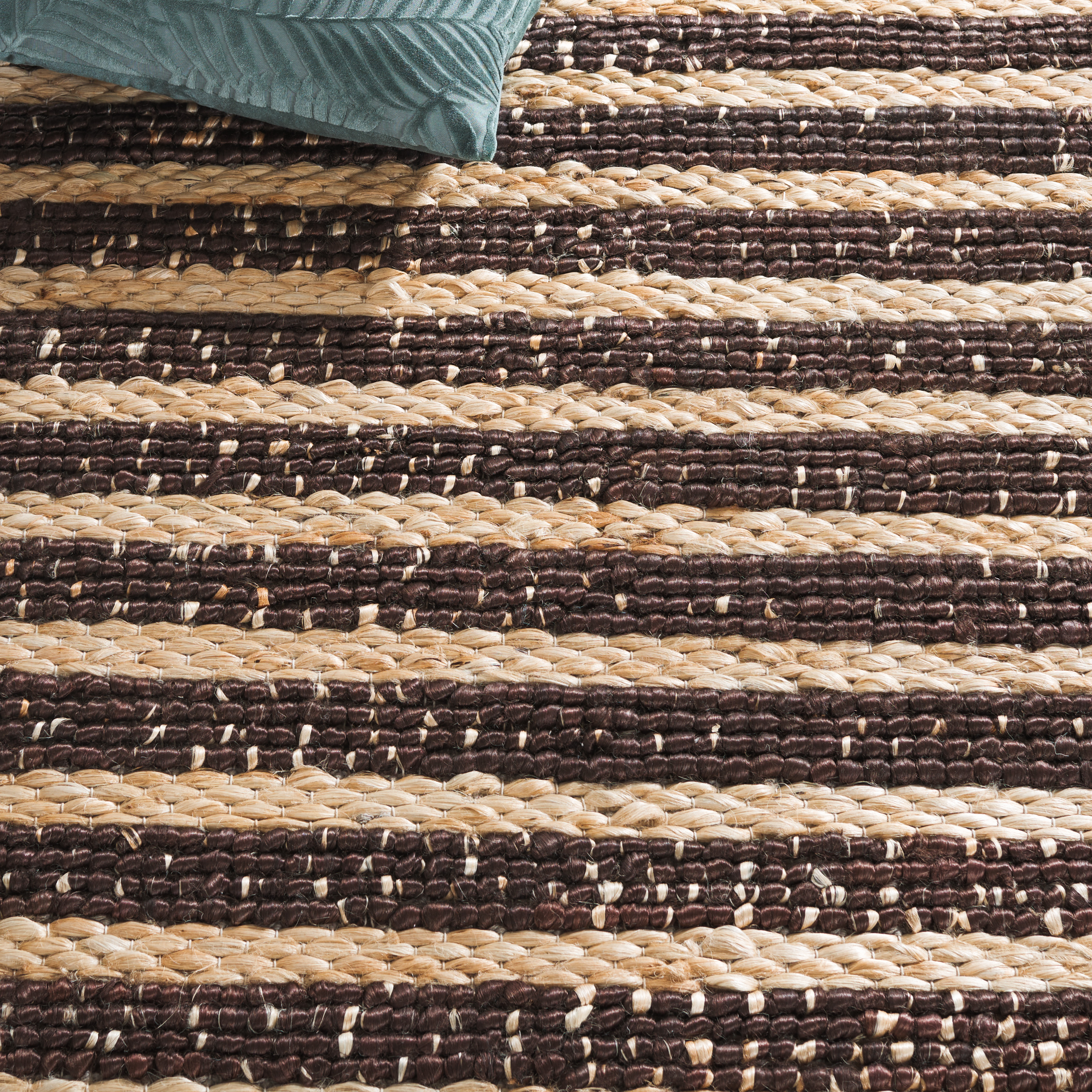 SAFAVIEH Natural Fiber Bentley Striped Area Rug, Natural/Brown, 6' x 9'