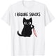 thumbnail image 1 of I Require Snacks - Camiseta de gato negro con cuchillo, gato negro, 1 of 2