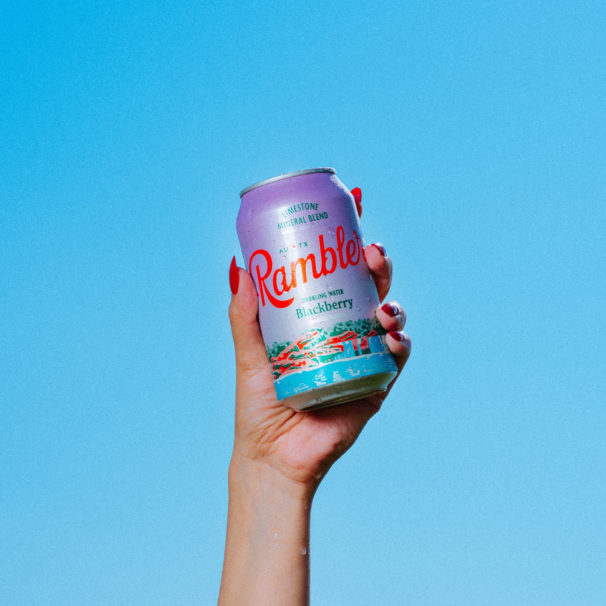 (3 pack) Rambler Blackberry Sparkling Water 8 - 12 fl oz Cans