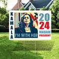 thumbnail image 4 of Kamala Harris 2024 for President Yard Sign 18"x12" Double-Sided, Comes with Metal 15" H Stake UV resistant Fade Resistant Kamala For the People Lets Frinish the Job, 4 of 4