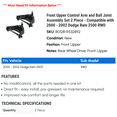 thumbnail image 2 of Front Upper Control Arm and Ball Joint Assembly Set 2 Piece - Compatible with 2000 - 2002 Dodge Ram 2500 RWD 2001, 2 of 2