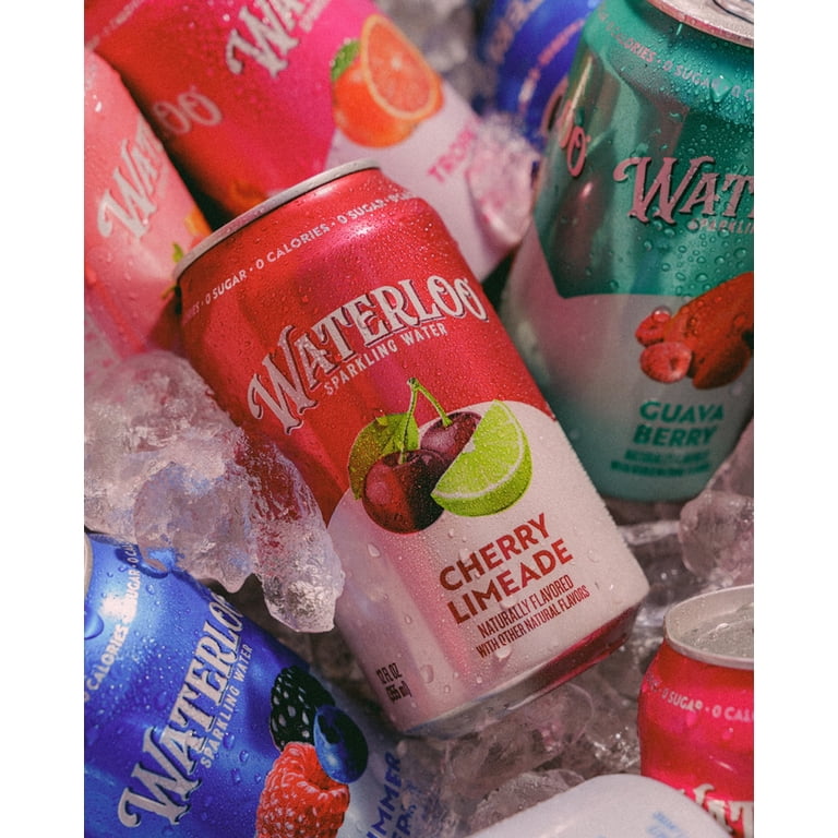 Waterloo Cherry Limeade Sparkling Water, 12 fl oz, 12 Pack photo 4