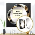 thumbnail image 3 of Designart "Flowing White Stained Glass II" Modern Square Mirror Wall Decor Modern - Large Gold Square Bathroom Mirror - Square Printed Wall Mirror Art, 3 of 5