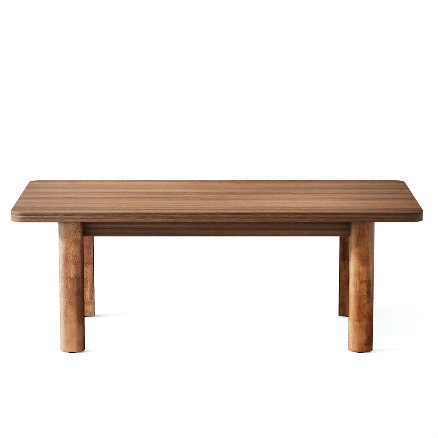 Demi Bonn 62" Wood Executive Computer Desk, Modern Rectangular Duty Study Writing Gaming Table for Home Office, Rectangle Conference Table, Brown