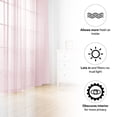 thumbnail image 6 of YEAHOME Pink Sheer Curtains 45 inches Long 2 Panels Set, Sheer Curtains for Living Room/Bedroom, Rod Pocket Voile Sheer Panel Drapes, 2pcs, Each 56" Width x 45" Long, 6 of 9