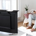 thumbnail image 4 of OULII TV AV Media Shelf Black Steel Rectangular for Entertainment Spaces 1Set, 4 of 8