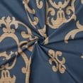 thumbnail image 5 of Hong and Arts Inc. Printed Ultra Soft Rayon from Bamboo All Season Duvet Cover Set with Corner Tie and Hidden Zipper, Gold Damask Navy Blue Navy Blue,, 5 of 5