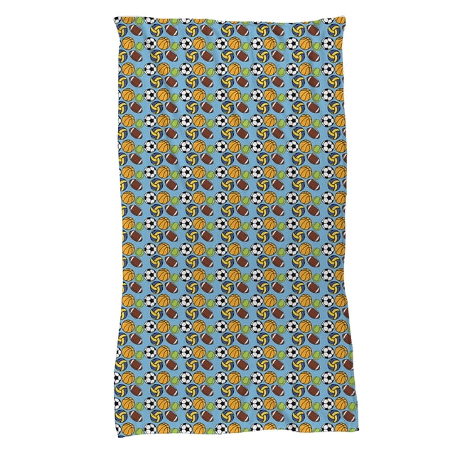 Cobija Manta Frazada Juana Gallo Diseño de Balones Azules Ultra Suave y Ligera