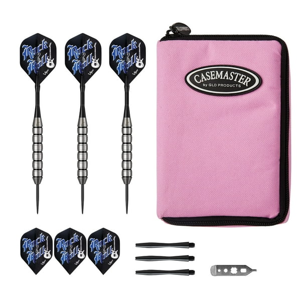 Viper Underground Rock Roll Steel Tip Darts 23 Grams And Casemaster Select Pink Nylon Dart Case Walmart Com Walmart Com