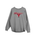 thumbnail image 7 of Women's Gameday Couture Gray Marist Red Foxes Oversized Pure Motion Corded Sweatshirt, 7 of 7