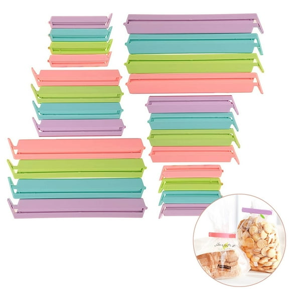 Plastic Bag Sealing Clips, 24 PCs Food Sealing Clips Colorful Bag Clips