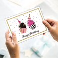 thumbnail image 4 of 38-piece set - Happy Birthday card with envelope, handwritten small blessing, cartoon anime theme personalized celebration greeting card, suitable for anyone, thank you card, birthday gift, 4 of 5