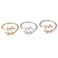 thumbnail image 4 of Anillo De Dedo Anillo De Hoja Ajustable Anillo Abierto Regalo De Joyería Para Niñas Mujeres seitruly AP006156-02, 4 of 6