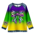 thumbnail image 5 of Craaazy Women's Carnival Prints Crewneck Long Sleeve Mardi Gras Sweatshirts Gifts, 5 of 5