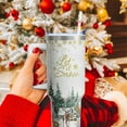 thumbnail image 2 of 40 oz Christmas Tumblers with Handle and Straw, Christmas Deer Tree 40oz Stainless Steel Vacuum Insulated Travel Coffee Mug Cup Water Bottle, Christmas Decor Stuff Accessories Gifts for Women, 2 of 7