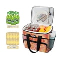 thumbnail image 2 of FORMRS Insulated Cooler Bag 24 Cans Capacity Soft Leakproof Lunch Box with Side Pockets, Pink Flowers, 2 of 7