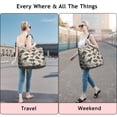 thumbnail image 5 of Beige Cartoon Dinosaurs Illustrations Pattern Travel Tote Bags for Women Carry On,Large Weekender Bags for Women Travel,Multi Functional Duffle Bag for Work,Shopping,Sports, 5 of 5