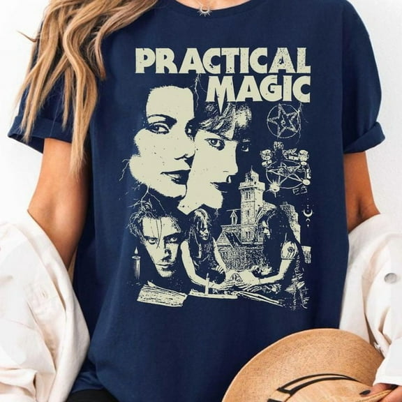 Practical Magic Vintage Graphic Shirt, Witch Horror Shirt, Men's And Women's Graphic Tee 100% Cotton by TBun, Full Sizes S-5XL