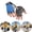 Blue, variant on Kids Half Finger Cycling Gloves, Anti Slip Matte Polyester Gloves for Outdoor Riding Sports Training and Daily Active Use